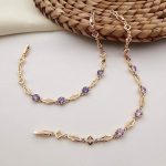 دستبند زنانه سواروسکی بنفش