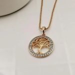 آویز طرح درخت با نگین کاری جذاب