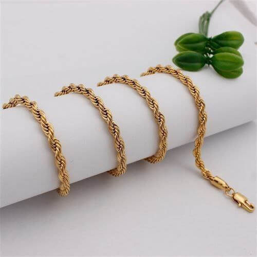 زنجیر طنابی کد XGH9040-153 | ترند ترین زنجیر های زنانه