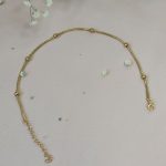 پابند زنجیر توپی طلایی بسیار زیبا و قشنگ زنانه