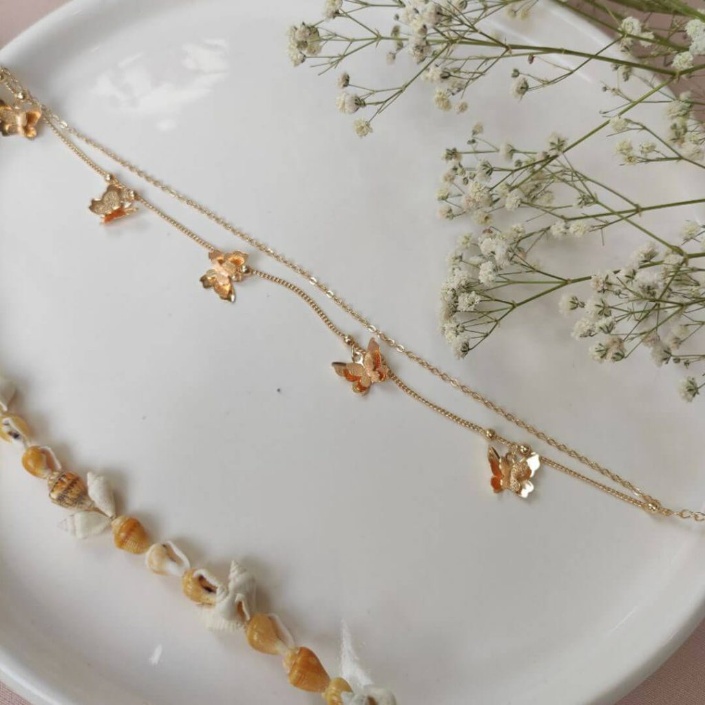 پابند زنانه پروانه ای بسیار زیبا - زینویار