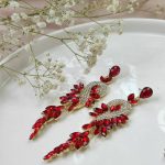 گوشواره زنانه بلند - نگین دار