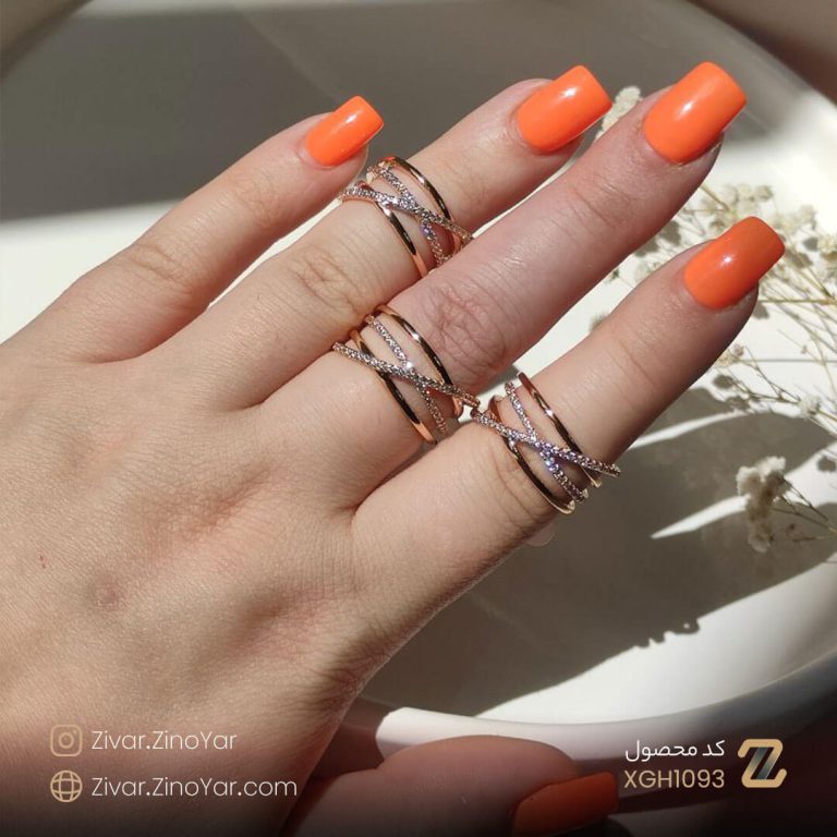 انگشتر ضربدری نگین دار نازک فری سایز XUPING - کد XGH1093