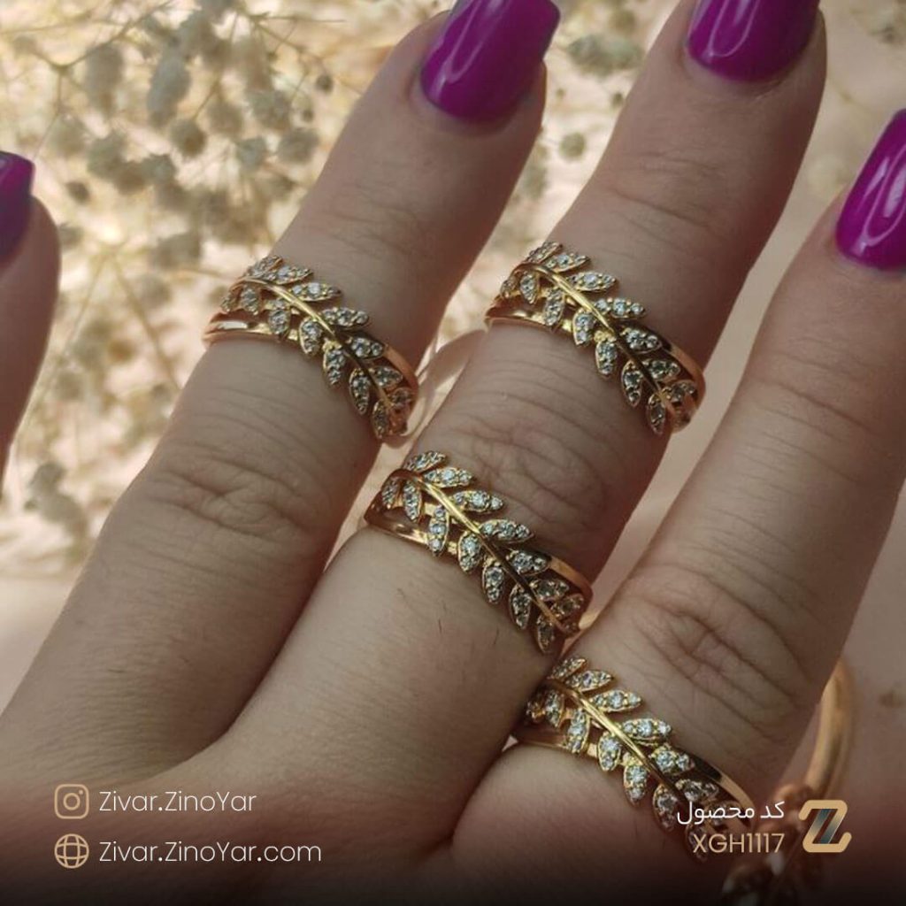 انگشتر طرح گندم - XGH1117