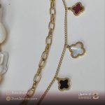دستبند ونکلیف سه رنگ طلایی استیل برند ژوپینگ - کد XGH1002 - تصویر 3