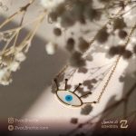 گردنبند چشم نظر تاج استیل - کد XGH1005 - تصویر 2