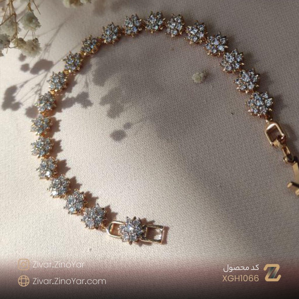 خرید دستبند نگین دار بدل زنانه و دخترانه