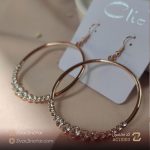 گوشواره حلقه ای نگین دار کلیو - برند فرانسوی اصل با بهترین کیفیت و بهترین قیمت