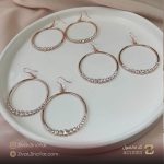 گوشواره حلقه ای نگین دار کلیو - کد ACL1003 - تصویر 4