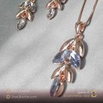 انواع نیم ست زیبا با نگین سواروسکی رنگ زیبا