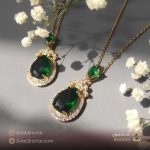 گردنبند جواهر سبز استیل - خرید گردنبند جواهری خرم سلطان با بهترین کیفیت مناسب برای همه اقشار جامعه
