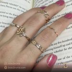 خرید پک انگشتر طلایی با انگشتر هایی از نوع قلب و تک نگین با قیمت مناسب
