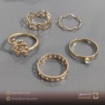 پک انگشتر طلایی استیل - کد XGH1032 - تصویر 3