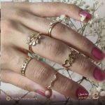 پک انگشتر طلایی استیل - کد XGH1032 - تصویر 4