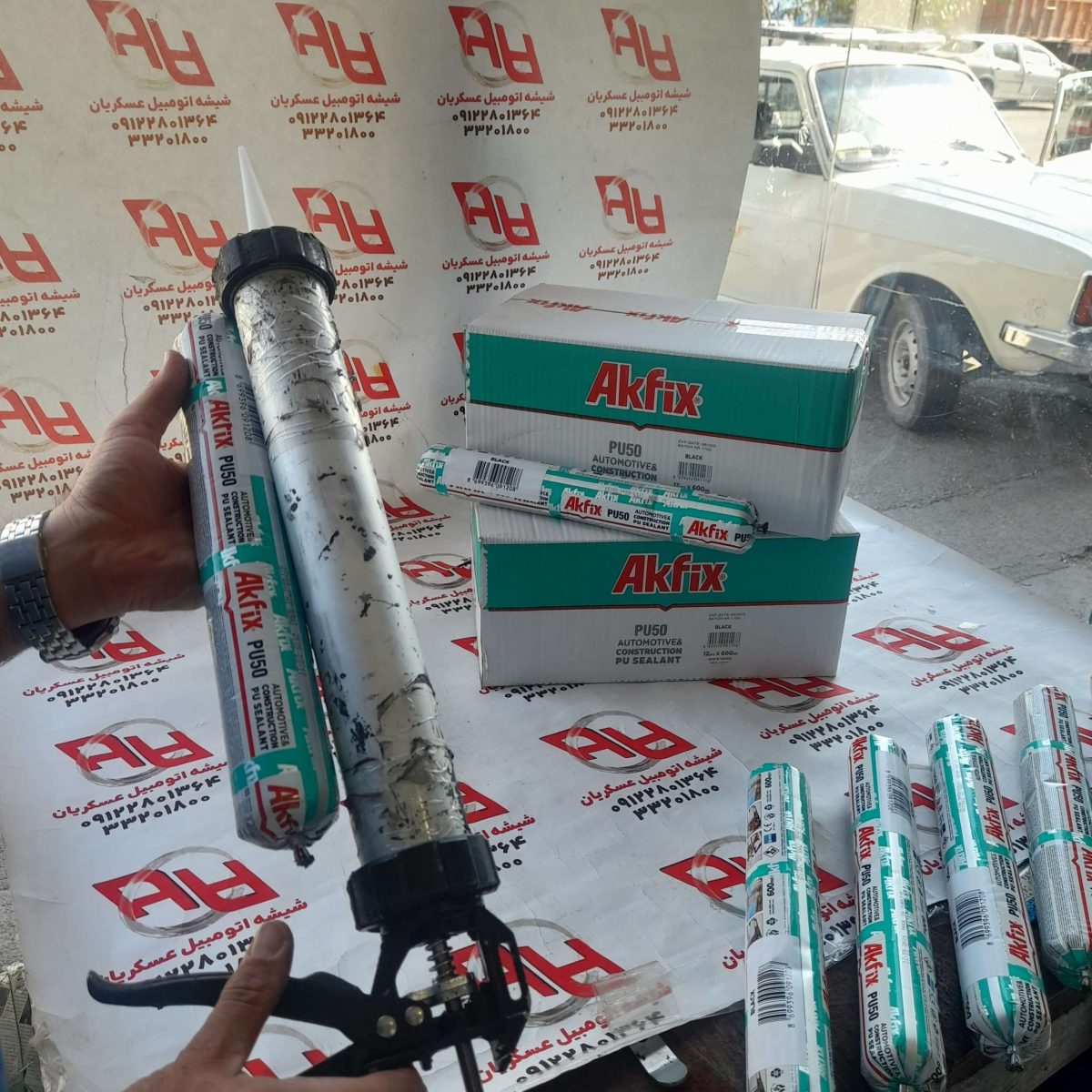 چسب پلی اورتان Akfix مناسب شیشه خودرو - تصویر 1