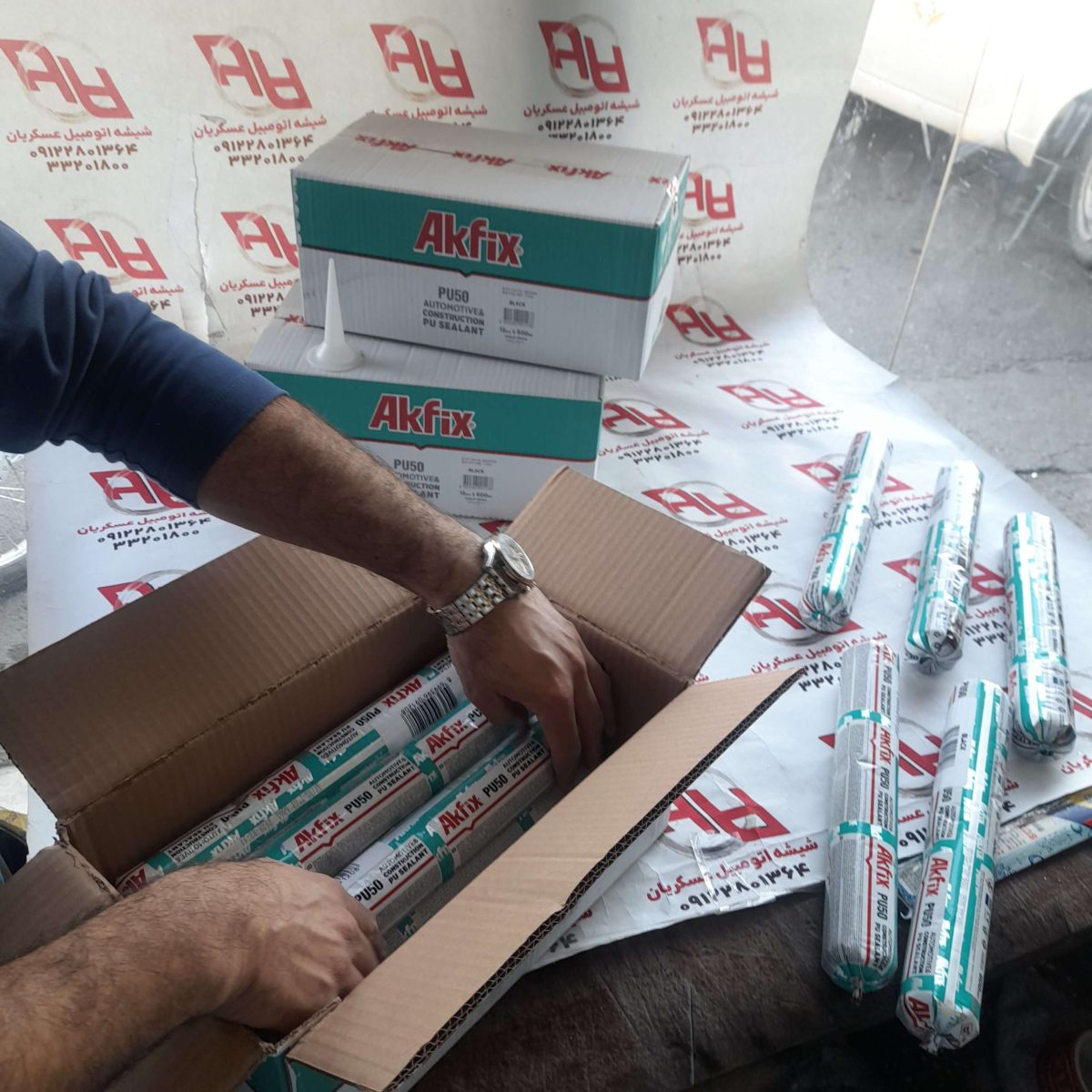 چسب پلی اورتان Akfix مناسب شیشه خودرو - تصویر 4